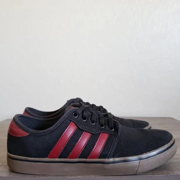 Adidas seeley burgundy top & gum mens shoes